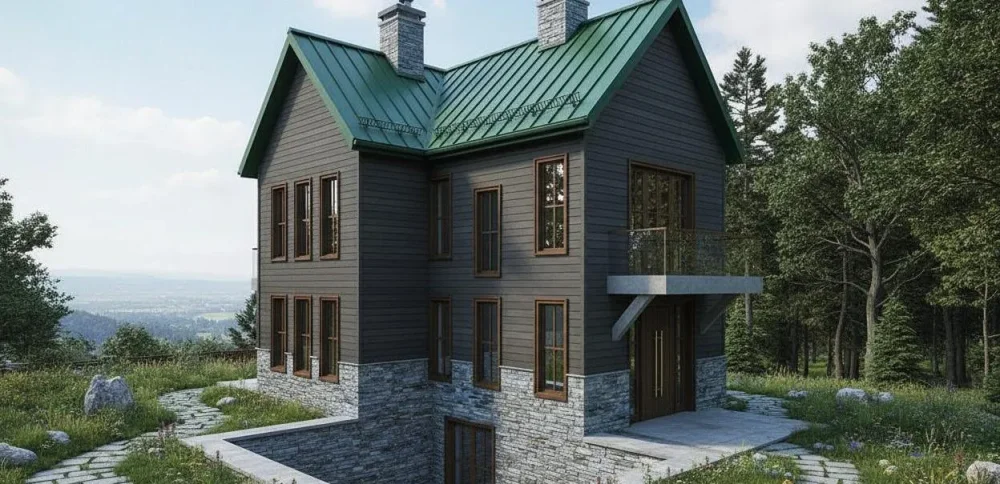 Проект Двухэтажный дом 12 на 12, 241 м2