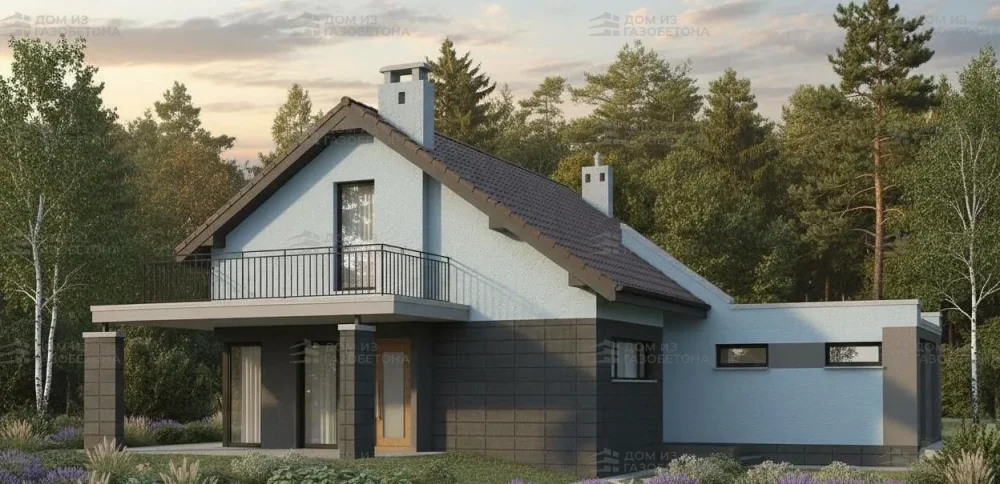 Проект Двухэтажный дом 13 на 13, 143 м2