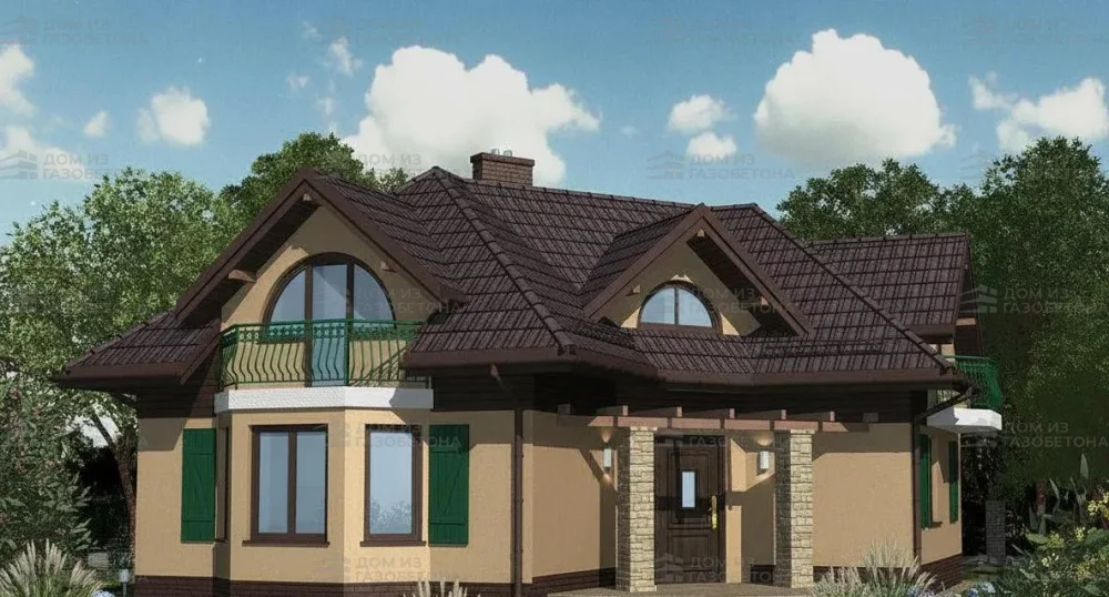 Проект Двухэтажный дом 18 на 13, 216 м2