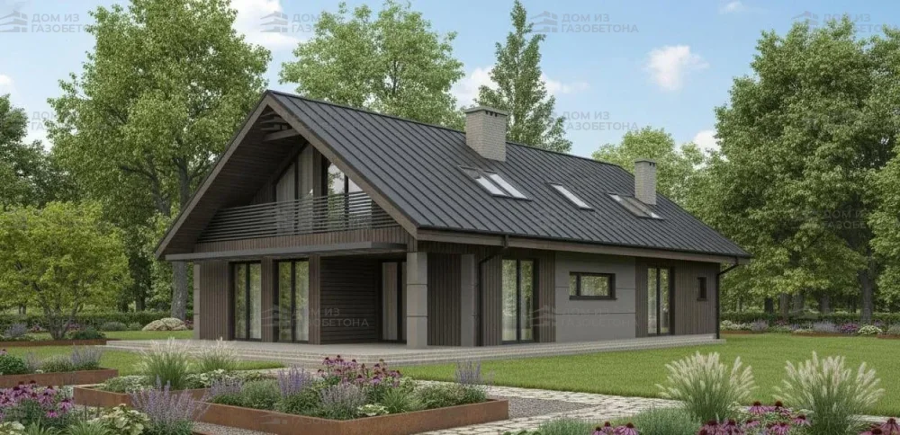 Проект Двухэтажный дом 16 на 11, 184 м2