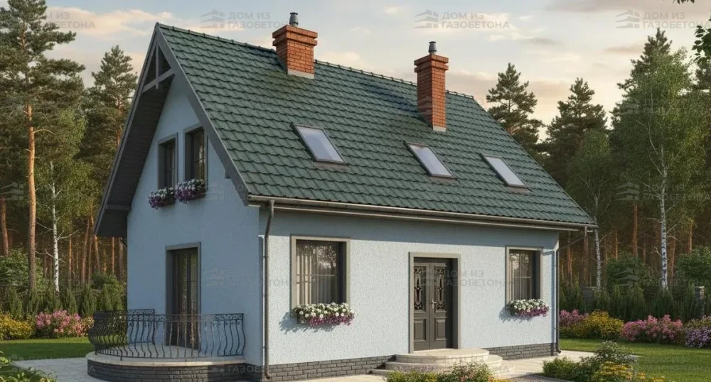 Проект Двухэтажный дом 8 на 9, 105 м2