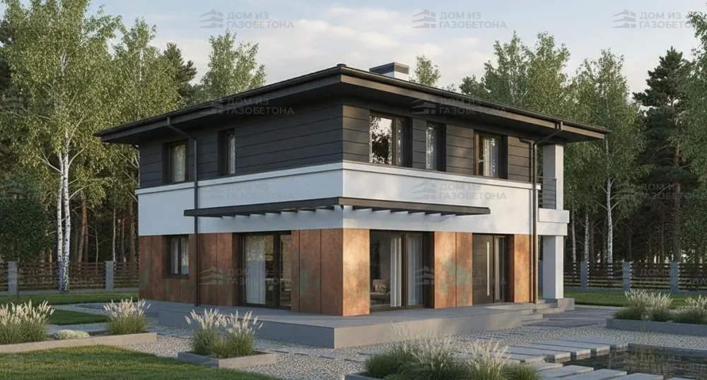 Проект Двухэтажный дом 11 на 11, 167 м2