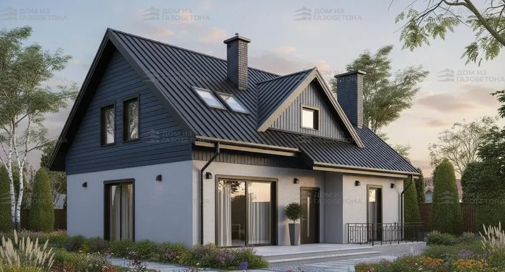 Проект Двухэтажный дом 12 на 12, 139 м2