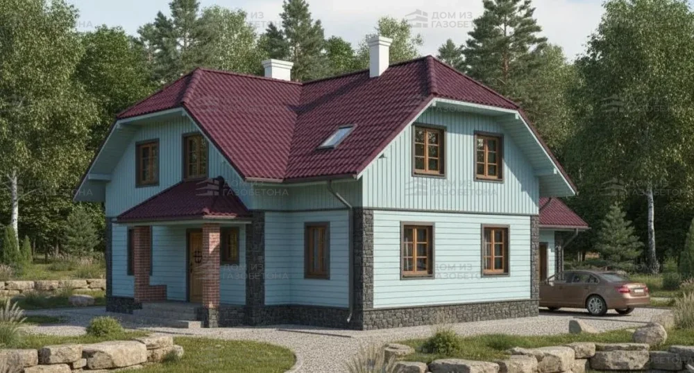 Проект Двухэтажный дом 14 на 13, 191 м2