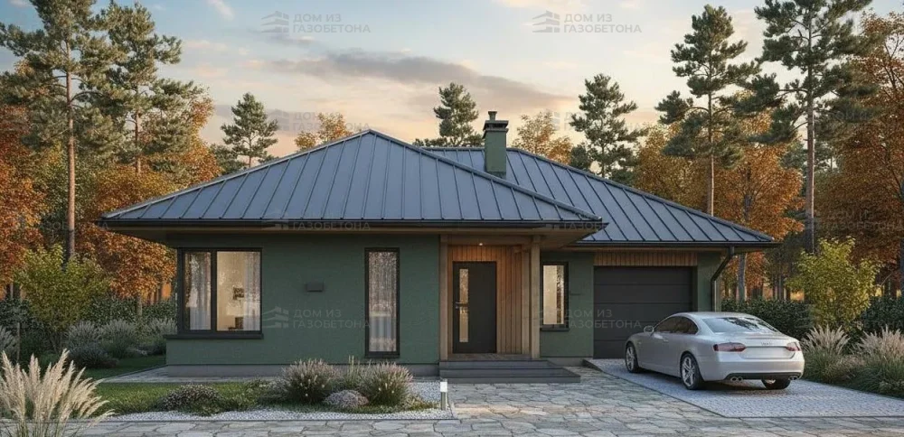 Проект Одноэтажный дом 12 на 18, 264 м2