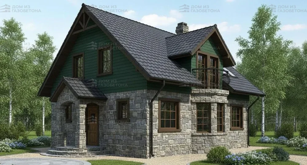 Проект Двухэтажный дом 13 на 11, 170 м2