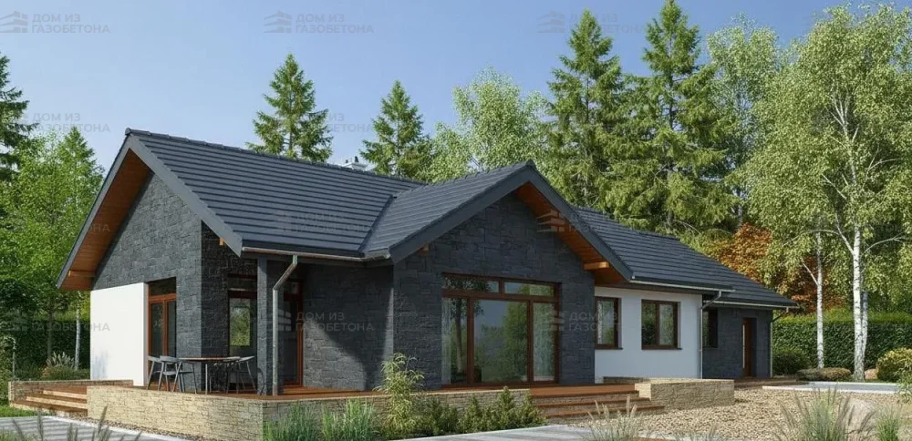 Проект Одноэтажный дом 22 на 12, 163 м2